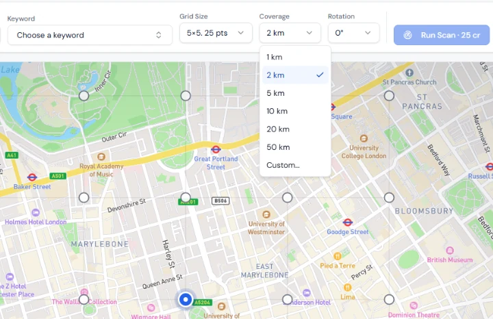 Rankings that change street by street