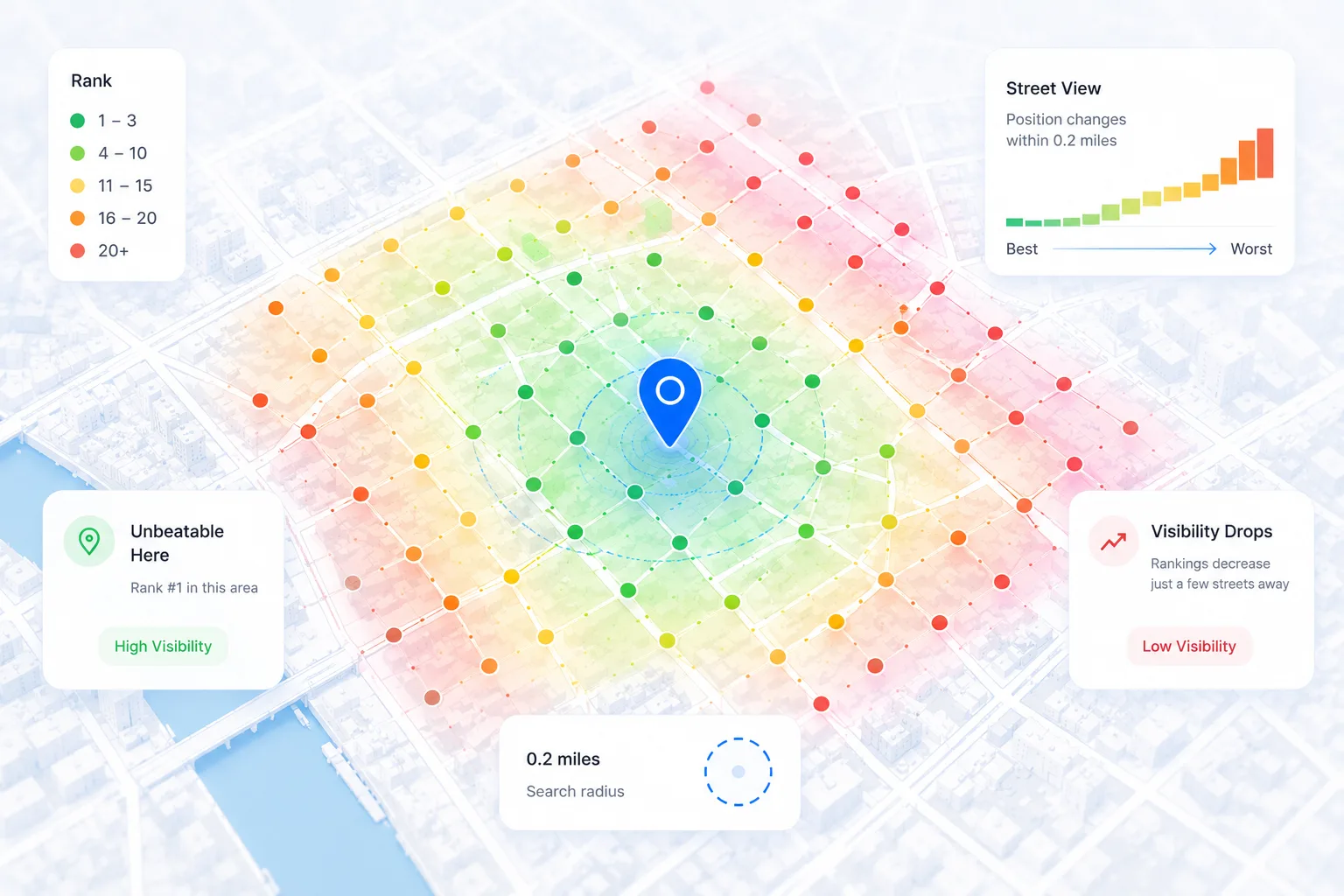 Rankings that change street by street